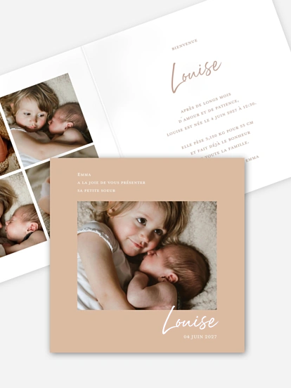 Faire-part naissance Ma petite soeur