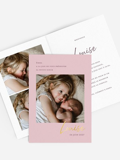 Faire-part naissance Ma petite soeur