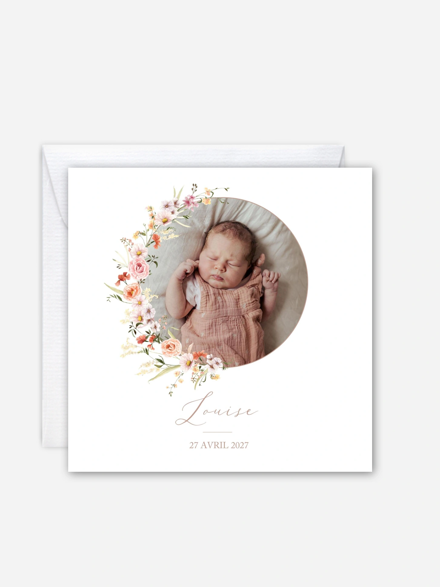 Faire-part naissance Fleurs des champs
