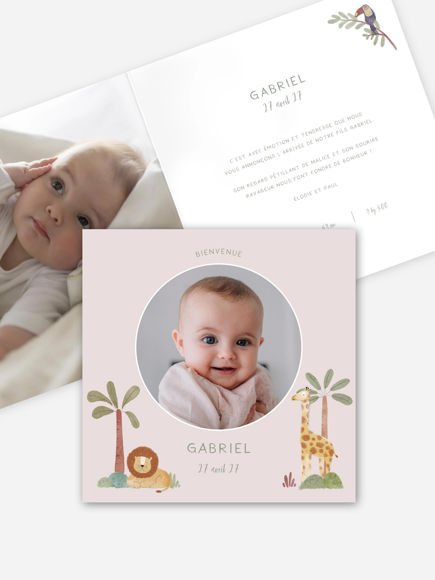 Faire-part naissance Little Jungle