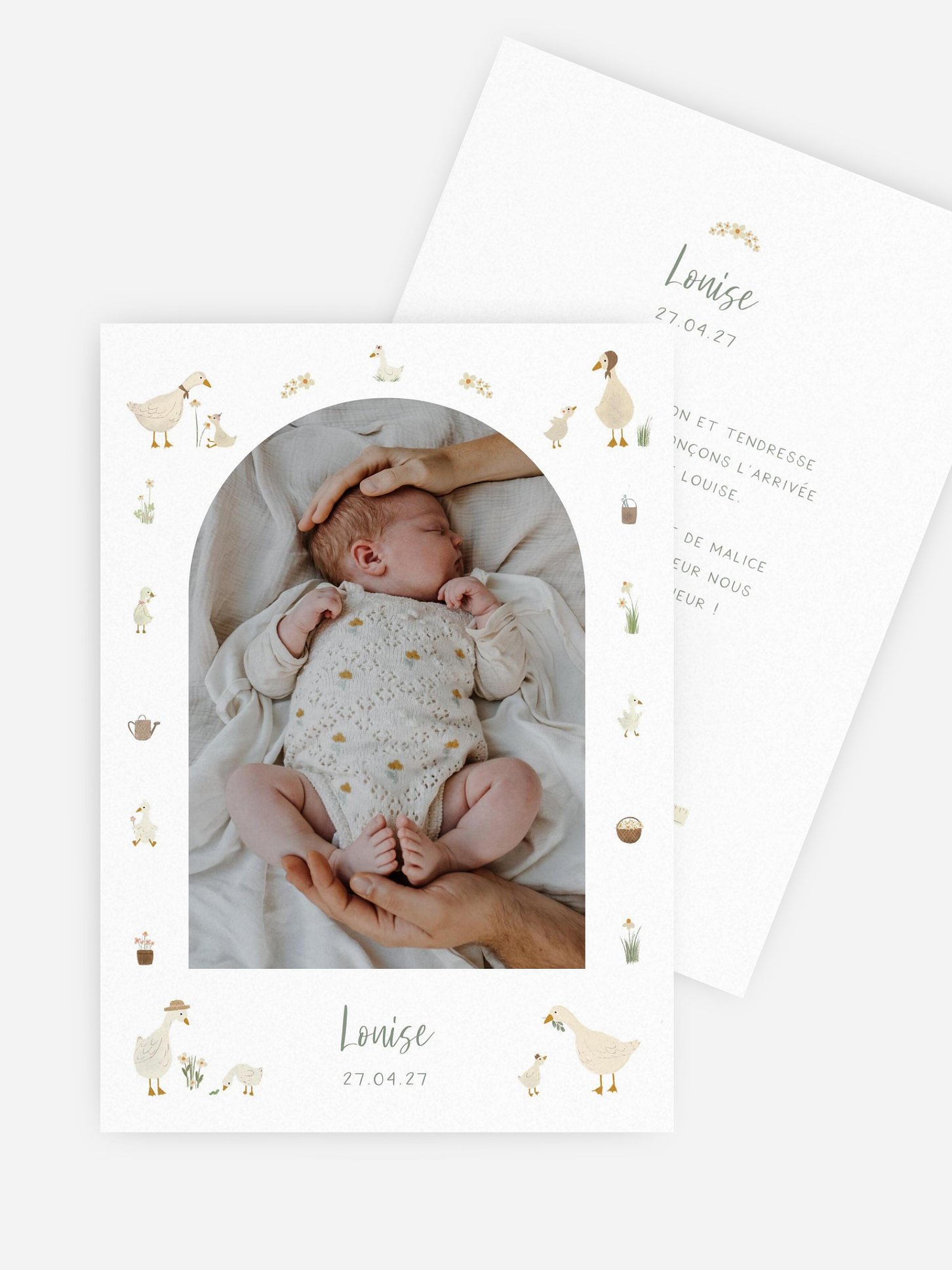 Faire-part naissance Petites oies