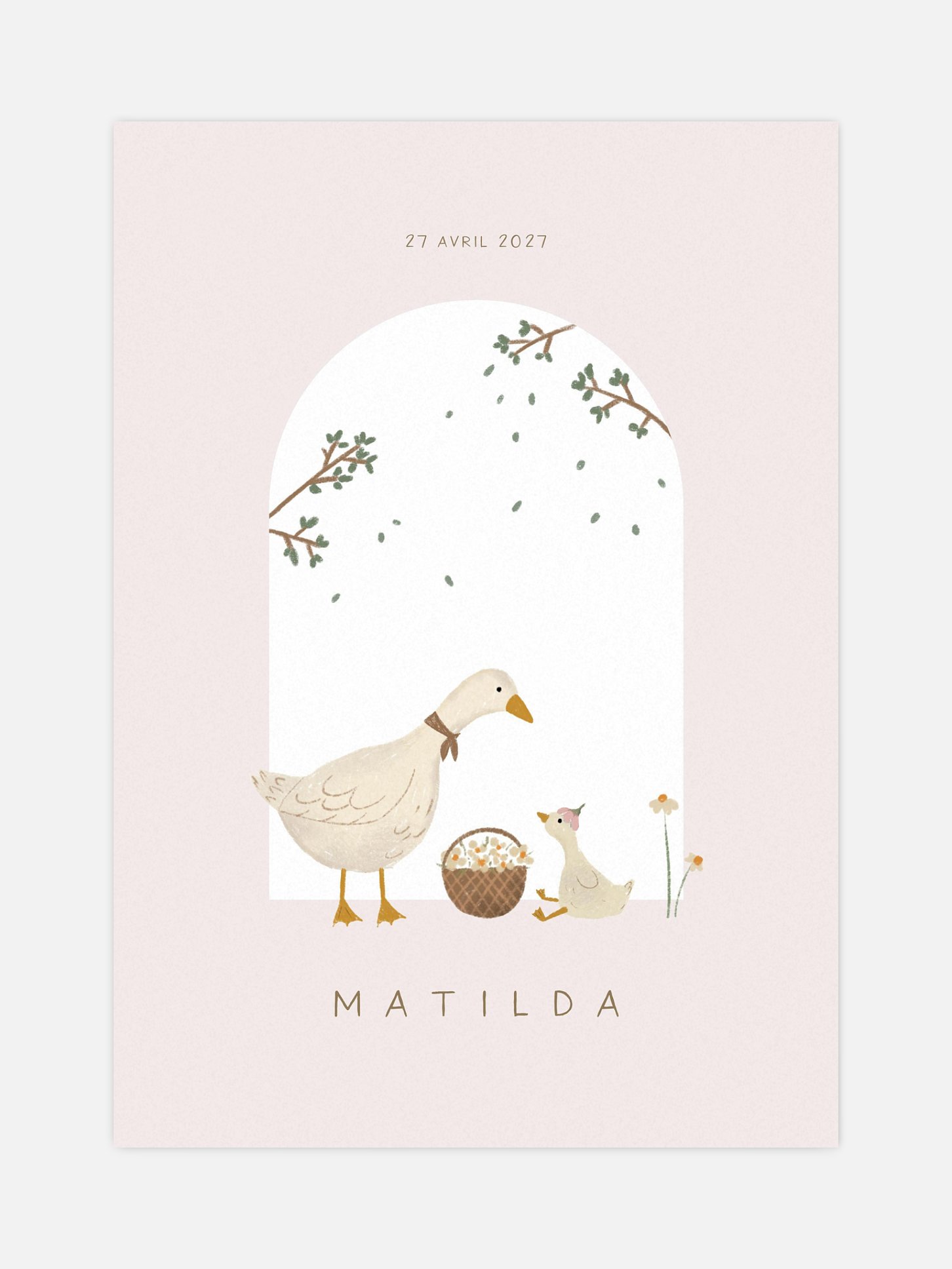 Affiche naissance Petites oies