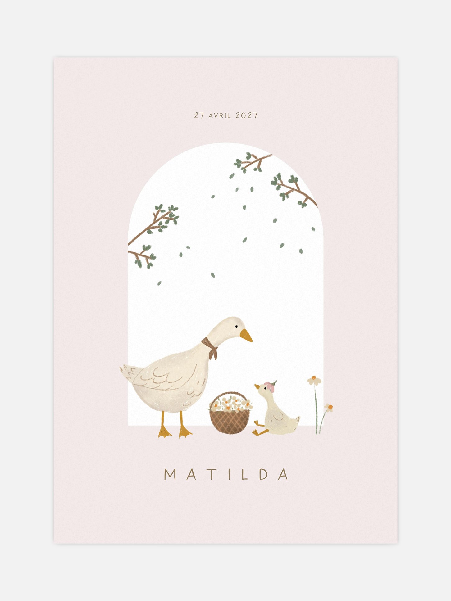 Affiche naissance Petites oies