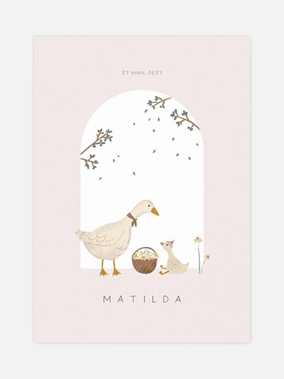 Affiche naissance Petites oies