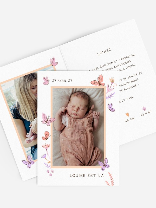 Faire-part naissance Butterfly Love