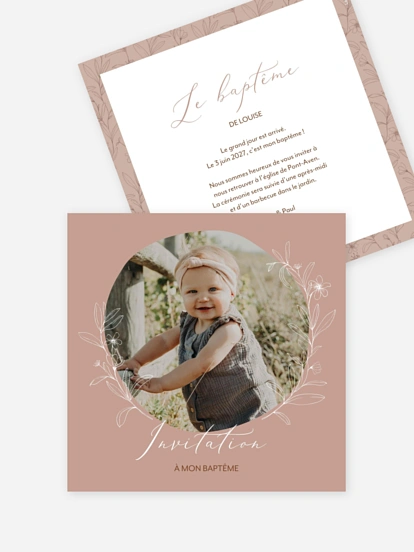 Faire-part baptême Hello Love