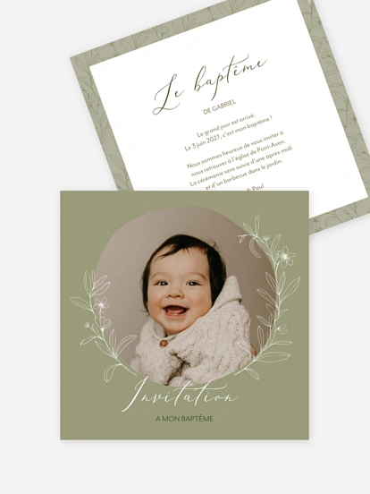 Faire-part baptême Hello Love