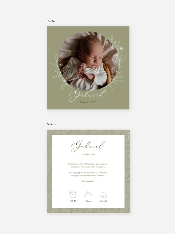Faire-part naissance Hello Love