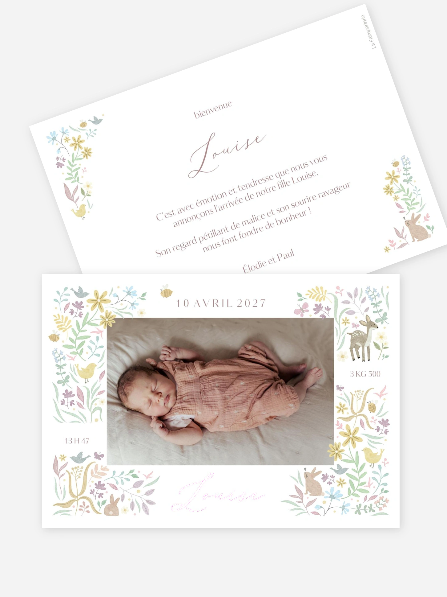 Faire-part naissance Bloomy Dream