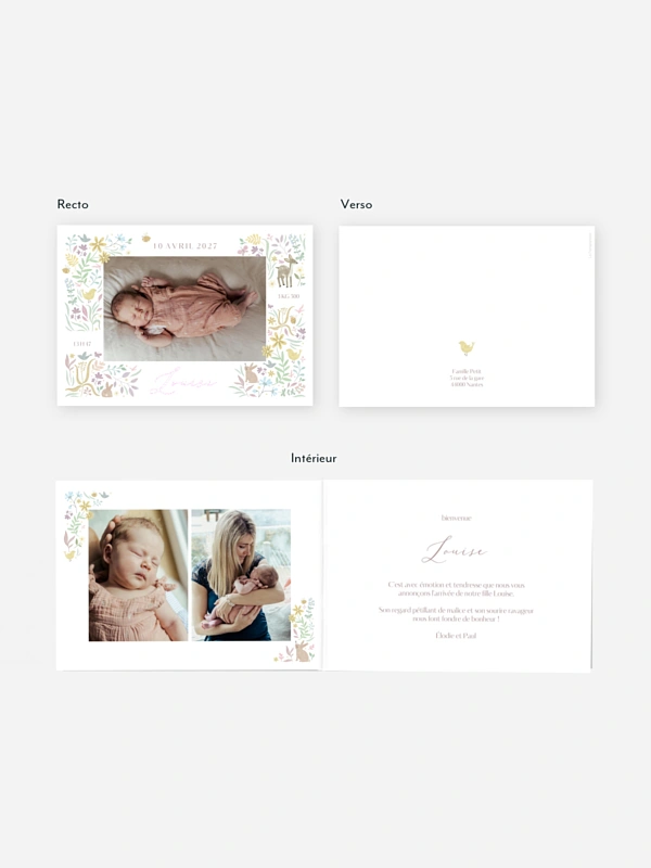 Faire-part naissance Bloomy Dream