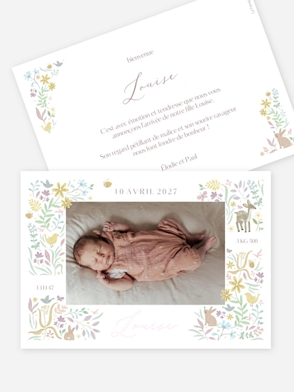 Faire-part naissance Bloomy Dream