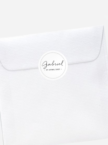 Stickers naissance Étiquette transparente