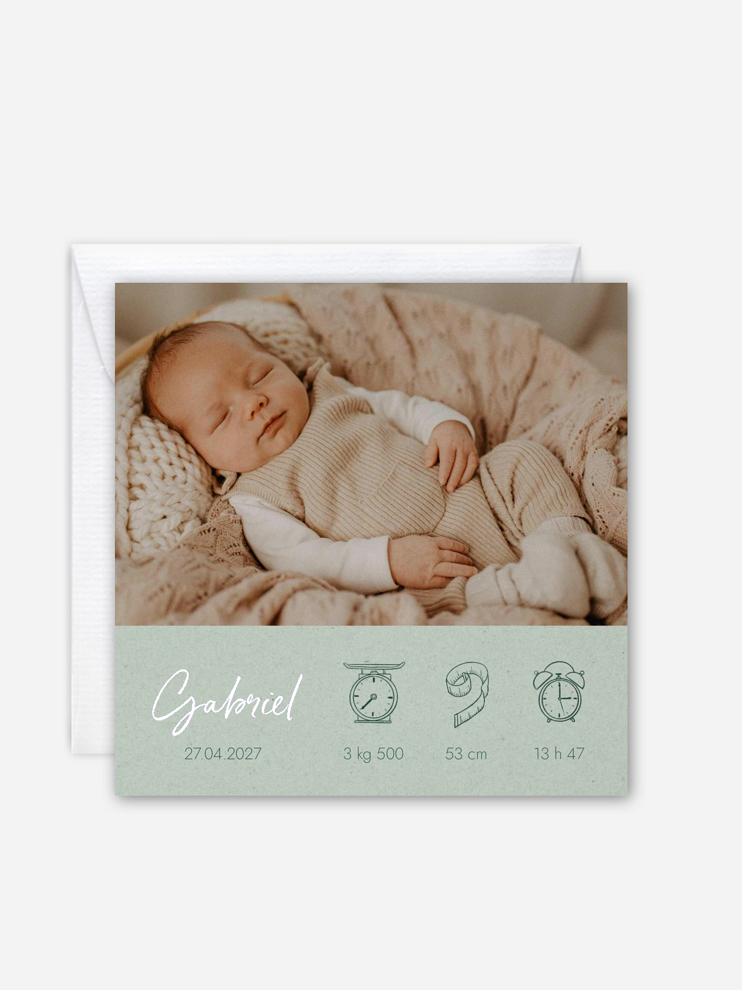 Faire-part naissance Natural Picto