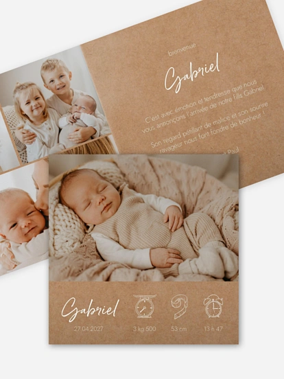 Faire-part naissance Natural Picto