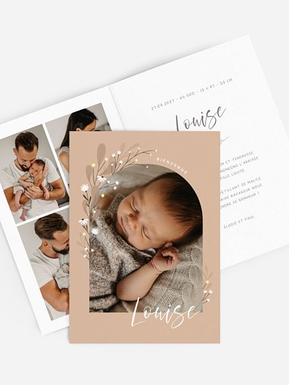 Faire-part naissance Meadow Blossoms