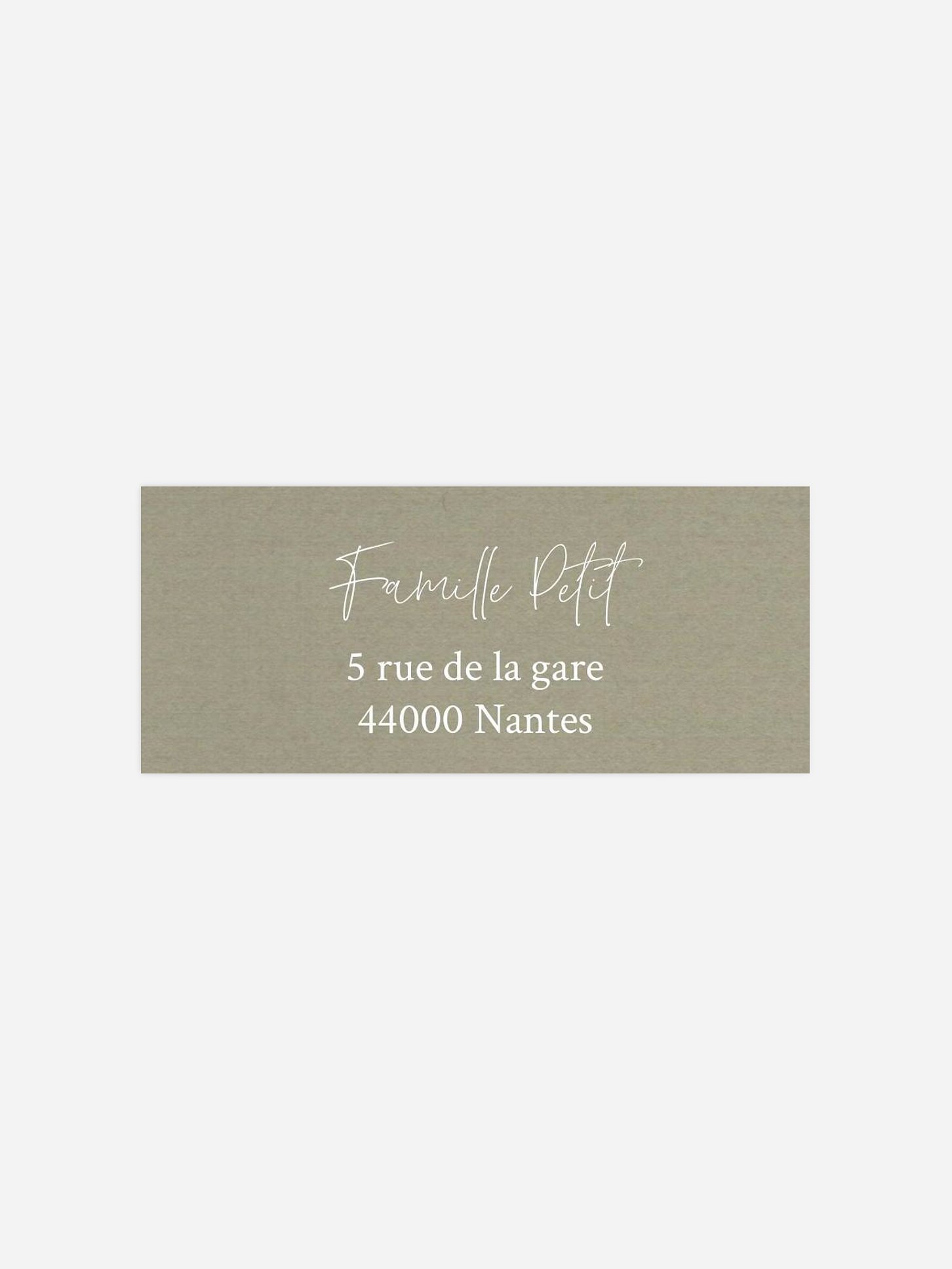 Étiquette expéditeur naissance Feuille dorée