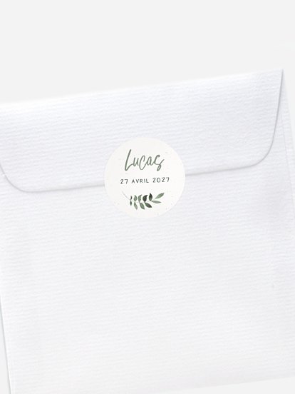 Stickers naissance Bébé renard