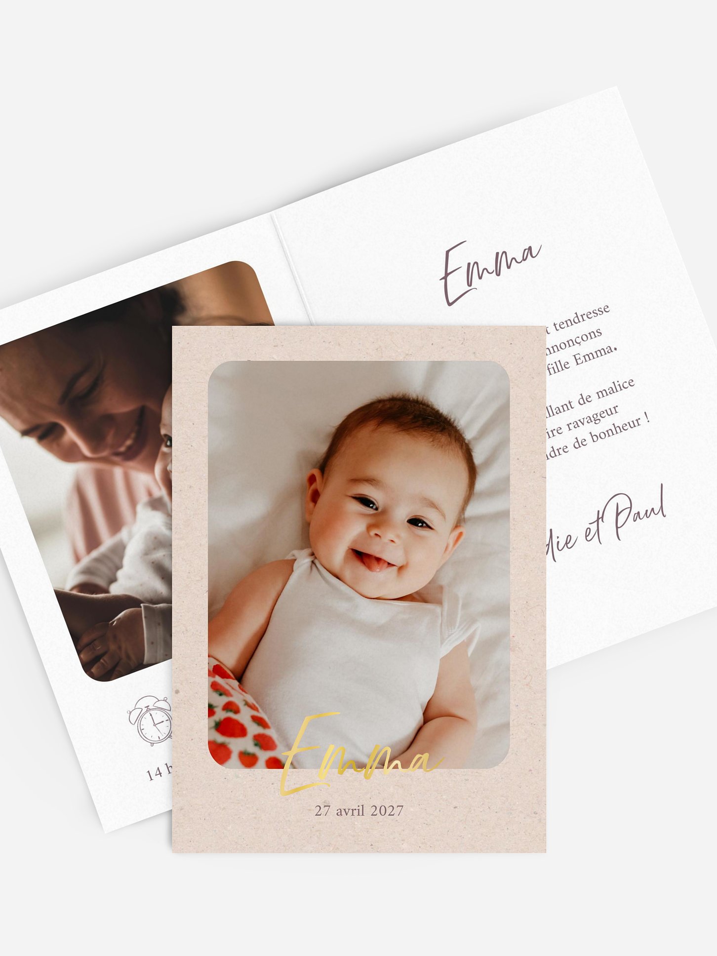 Faire-part naissance Petit coeur
