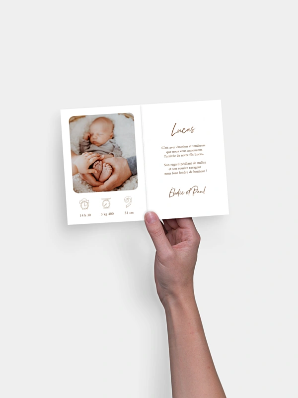 Faire-part naissance Petit coeur