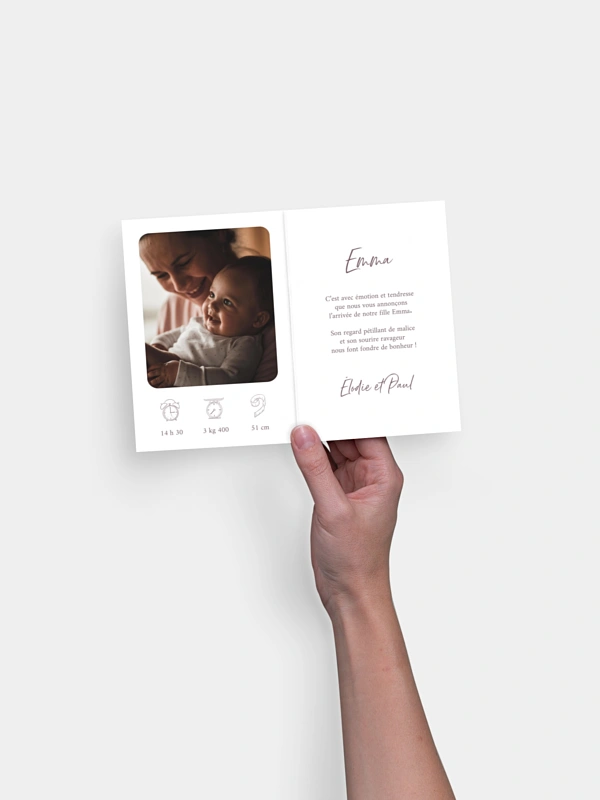Faire-part naissance Petit coeur