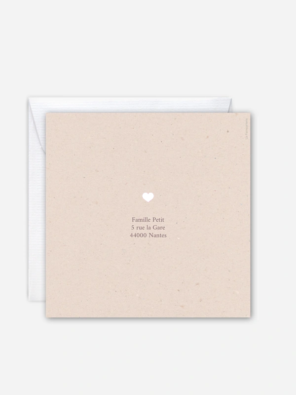 Faire-part naissance Petit coeur