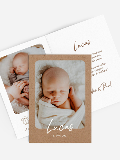 Faire-part naissance Petit coeur