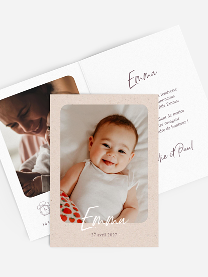 Faire-part naissance Petit coeur