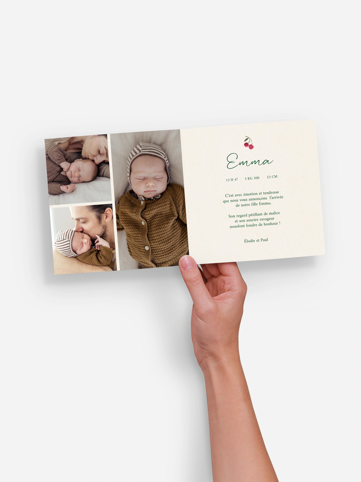 Faire-part naissance Petites cerises