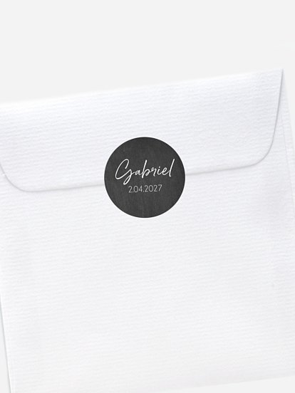 Stickers naissance Pictos sur Ardoise