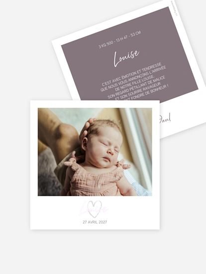 Faire-part naissance Cadre photo de naissance