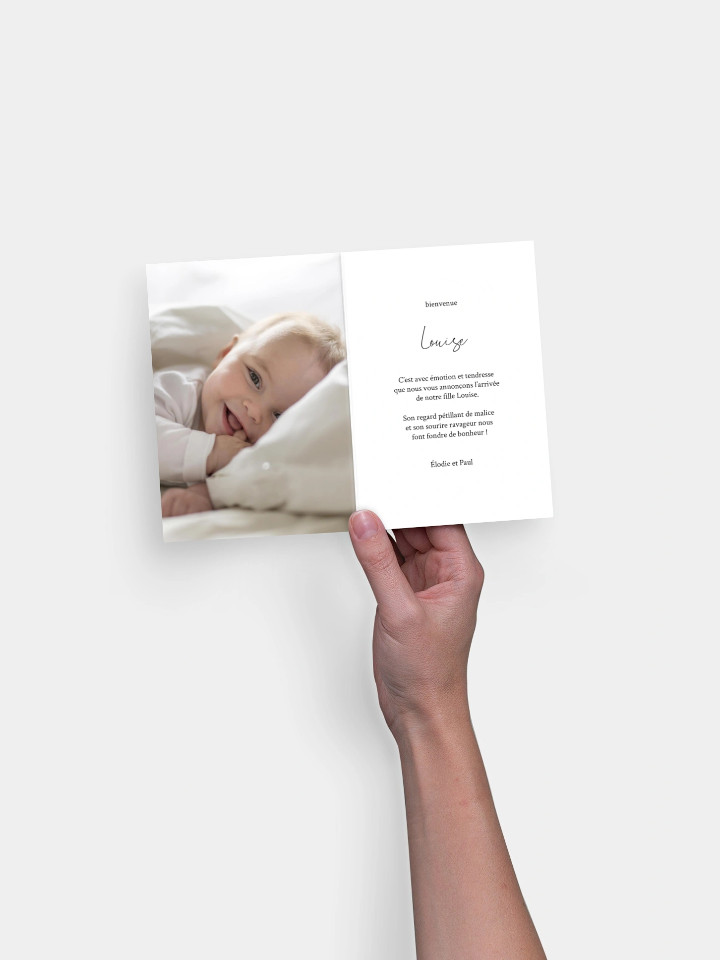 Faire-part naissance Pictos douceur