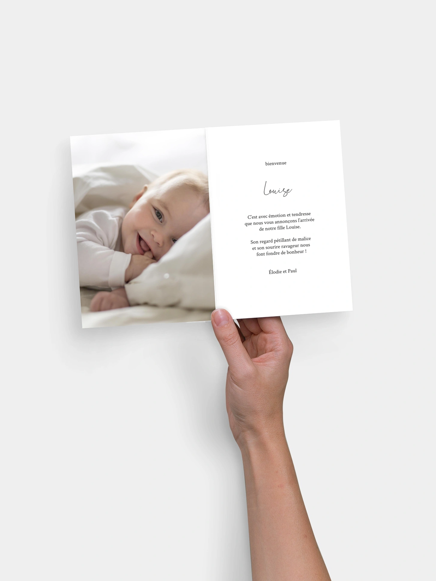 Faire-part naissance Pictos douceur