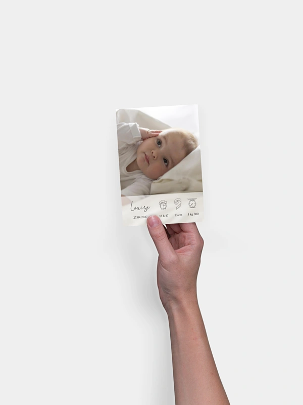 Faire-part naissance Pictos douceur