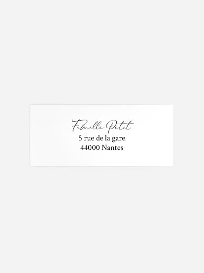 Étiquette expéditeur naissance Cliché instantané