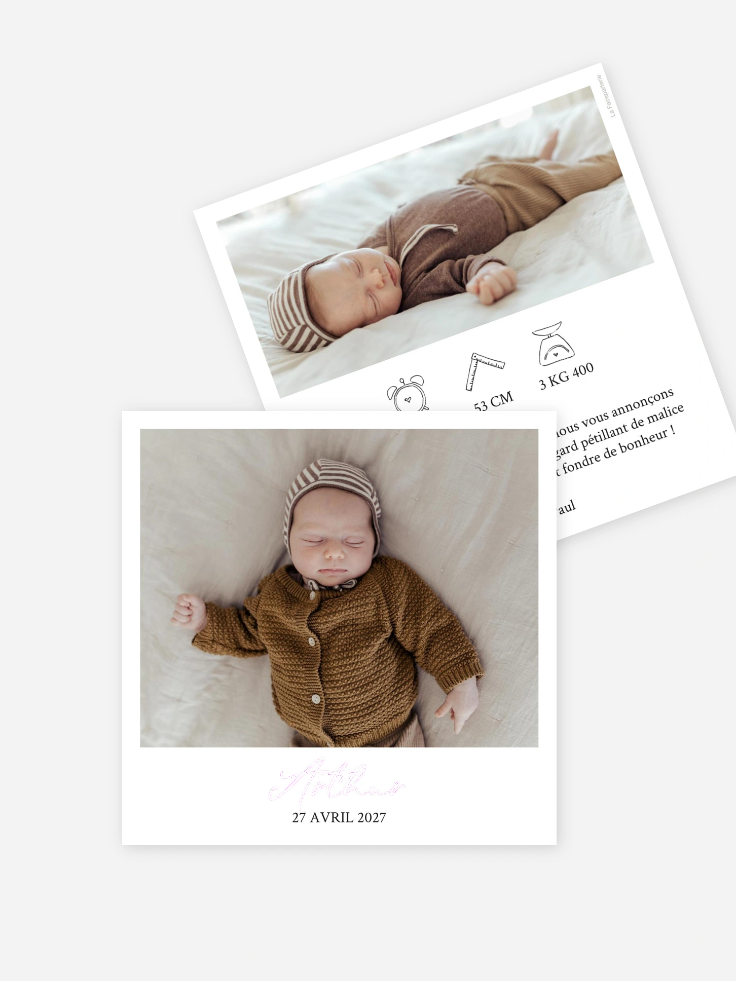 Faire-part naissance Cliché instantané