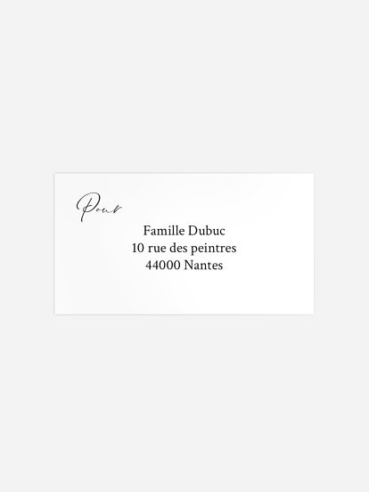 Étiquette destinataire naissance Polaroid