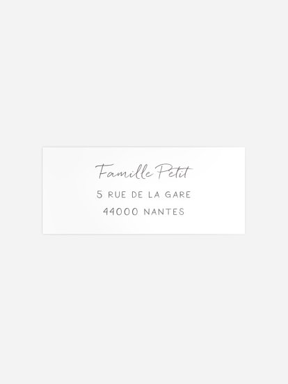 Étiquette expéditeur naissance À nous 4!