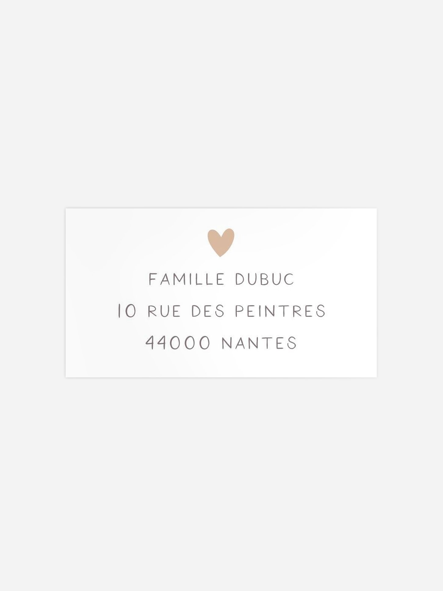 Étiquette destinataire naissance À nous 4!
