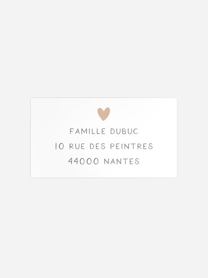 Étiquette destinataire naissance À nous 4!