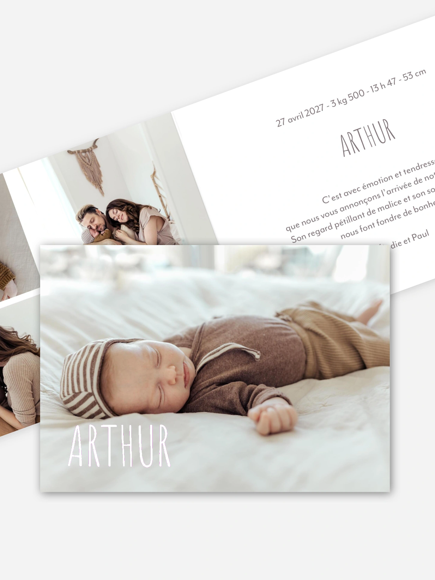 Faire-part naissance Nouvelle histoire