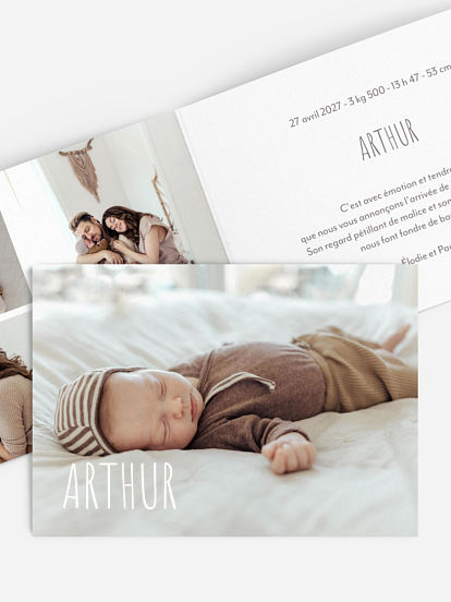 Faire-part naissance Nouvelle histoire