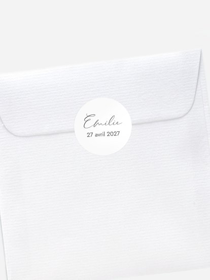 Stickers naissance Cadre doré