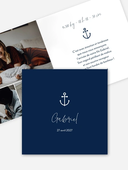 Faire-part naissance Marin