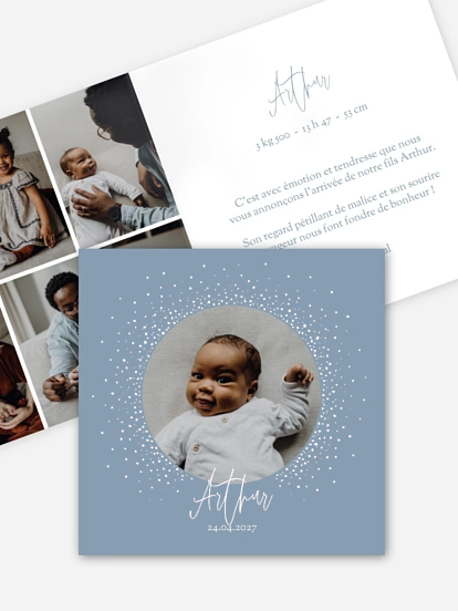 Faire-part naissance Pluie d´étoiles