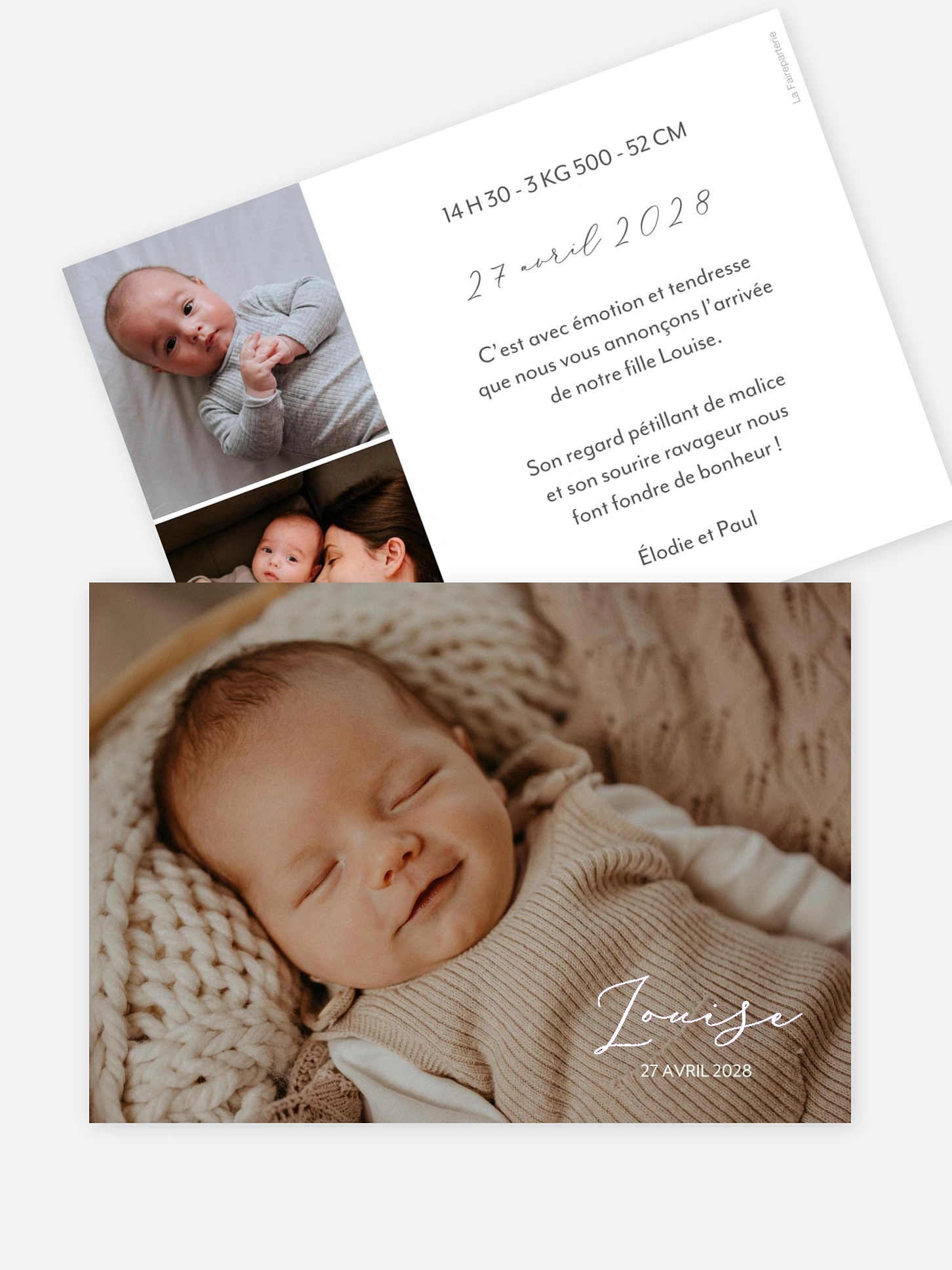 Faire-part naissance Seulement toi