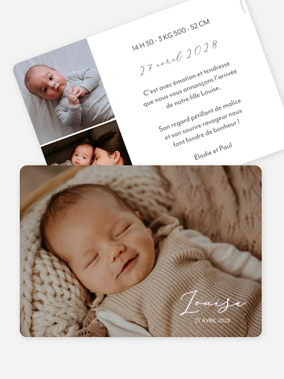 Faire-part naissance Seulement toi