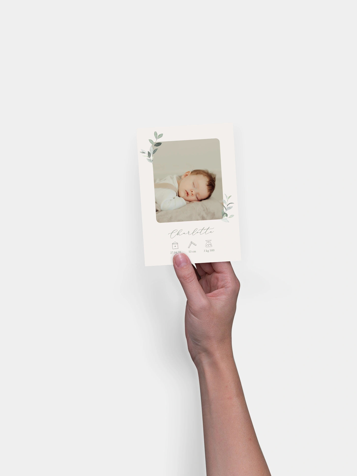 Faire-part naissance Feuillage délicat