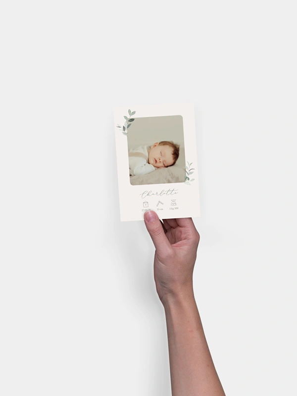 Faire-part naissance Feuillage délicat