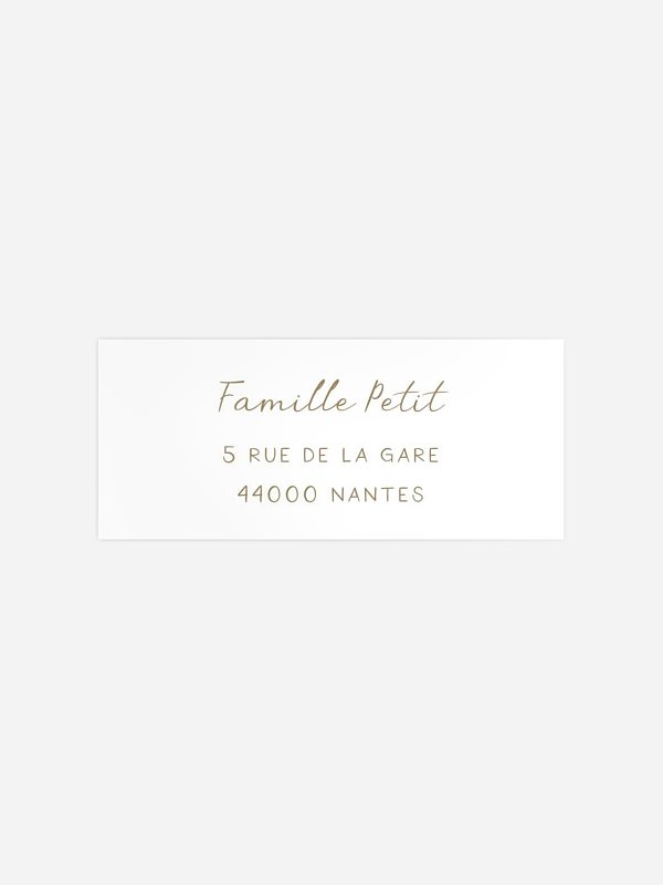 Étiquette expéditeur naissance Petit coeur multi photo