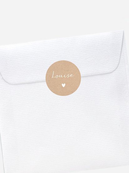 Stickers naissance Petit coeur multi photo